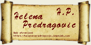 Helena Predragović vizit kartica